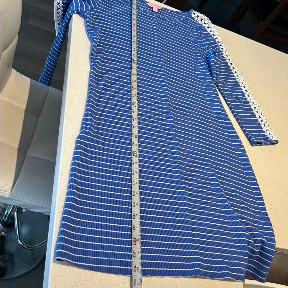 Lilly Pulitzer Marlowe Dress Beckon Blue Breeze Size L - Picture 17 of 17